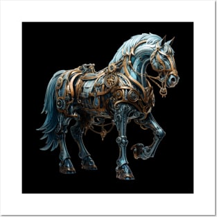 Steampunk Horse Animals Posters and Art